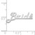 Sterling Silver/Rhodium-plated Underlined Name Plate XNA944SS