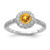 14k White Gold 5mm Citrine AA Diamond ring X9641CI/AA