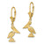 14K 3-D Pelican Standing Leverback Earrings TF1810