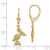 14K 3-D Pelican Standing Leverback Earrings TF1810