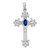 14k White Gold .35 Sapphire Cross Pendant XP1775WS
