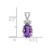 14k White Gold 8x6mm Oval Amethyst A Diamond Pendant XP1658AM/A