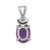 14k White Gold 8x6mm Oval Amethyst A Diamond Pendant XP1658AM/A