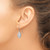 14k White Gold Puff Teardrop Earrings TL500