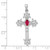 14k White Gold 5x3mm Oval Ruby cross pendant XP1775WR