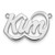 Sterling Silver/Rhodium-plated Swoop Name Plate XNA76SS
