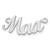14k White Gold Curved Name Plate XNA75W