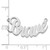 14k White Gold Curved Name Plate XNA75W