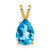 14k 10x7mm Pear Blue Topaz pendant XP427BT