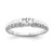 14k White Gold 5x3mm Oval Cubic Zirconia ring X9711CZ