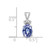 14k White Gold 8x6mm Oval Tanzanite A Diamond Pendant XP1658T/A