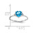 14k White Gold 6mm Heart Blue Topaz A Diamond ring X9701BT/A