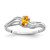 14k White Gold 5x3mm Oval Citrine ring X9707CI