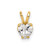 14k 5mm Heart Cubic Zirconia pendant XP428CZ