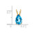 14k Blue Topaz pendant XP426BT