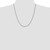 14K White Gold 22 inch 2.5mm Regular Rope with Lobster Clasp Chain W018S-22