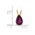 14k 9x6mm Pear Rhodolite Garnet pendant XP426RG