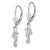 14K White Gold Snowflake Leverback Earrings TF1802W