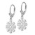 14K White Gold Snowflake Leverback Earrings TF1802W