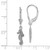 14K White Gold Snowflake Leverback Earrings TF1802W