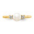 14k 5mm FW Cultured Pearl AAA Diamond ring X9754PL/AAA