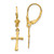 14k Polished Cross Leverback Earrings TF1924