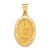 14k Polished and Satin Our Lady Guadalupe Medal Hollow Pendant XR1251