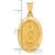14k Polished and Satin Our Lady Guadalupe Medal Hollow Pendant XR1251