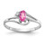 14k White Gold 5x3mm Oval Pink Sapphire AAA Diamond ring X9713SP/AAA