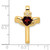 14k 6mm Claddagh Garnet VS Diamond Cross Pendant XP753GA/VS