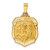 14k Polished and Satin St Michael Badge Medal Hollow Pendant XR1314