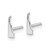 Sterling Silver/Rhodium-plated Delaware State Earrings XNE50SS-DE