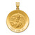14k Polished and Satin St Michael Medal Hollow Pendant XR1365