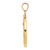 14k Polished and Satin St Michael Medal Hollow Pendant XR1365