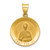 14k Polished and Satin St Nicholas Medal Hollow Pendant XR1371