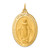 14k Solid Polished/Satin Large Oval Miraculous Medal XR1760