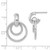 14K White Gold Polished Fancy Post Dangle Hoop Earrings TF2156W