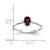 14k White Gold Diamond & Rhodolite Garnet Birthstone Ring XBR219
