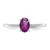 14k White Gold Diamond & Rhodolite Garnet Birthstone Ring XBR219