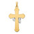14k Two-tone Hollow Polished Draped Cross XR1728