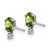 14K White Gold Diamond and Peridot Birthstone Earrings XBE187W