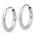 14k White Gold Polished and Satin D/C 2.00mm Endless Hoop Earrings TF2192W