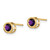 14k 4mm Bezel February/Amethyst Post Earrings XBE2