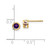 14k 4mm Bezel February/Amethyst Post Earrings XBE2
