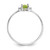 14k White Gold Diamond & Peridot Birthstone Ring XBR221