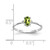 14k White Gold Diamond & Peridot Birthstone Ring XBR221