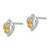 14k White Gold Citrine and Diamond Heart Post Earrings XBS469