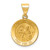 14k Polished and Satin St Matthew Medal Hollow Pendant XR1359