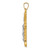 14k Two-Tone Textured and Polished INRI Crucifix Cross Pendant XR1491