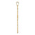 14k Polished and Textured Floral Solid Cross Pendant XR1900